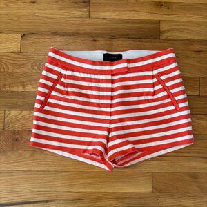 Mid-Rise Textured Stripe Festival Orange J Crew Shorts Size 2